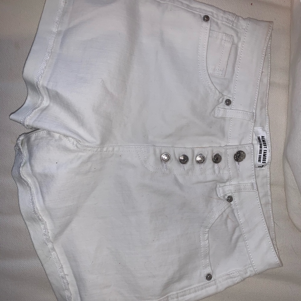 white jean shorts